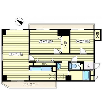 東京都北区中十条３丁目 賃貸マンション 2LDK