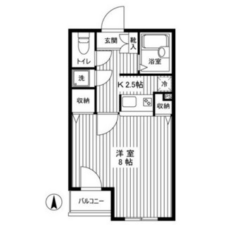 東京都北区西が丘２丁目 賃貸マンション 1K