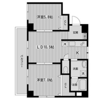 東京都北区神谷２丁目 賃貸マンション 2LDK