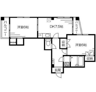 東京都北区東十条１丁目 賃貸マンション 2DK