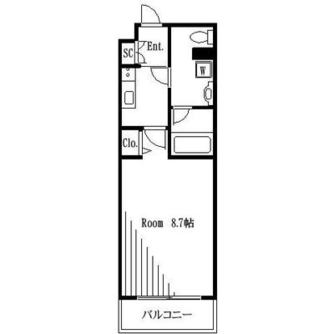 東京都北区滝野川６丁目 賃貸マンション 1K